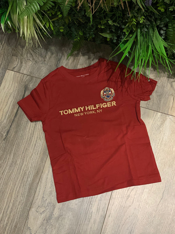 T-shirt Tommy Hilfiger Vino Tinto Kids