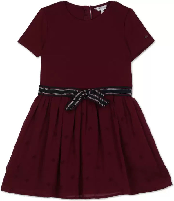 Vestido Tommy Hilfiger Vino Tinto Kids