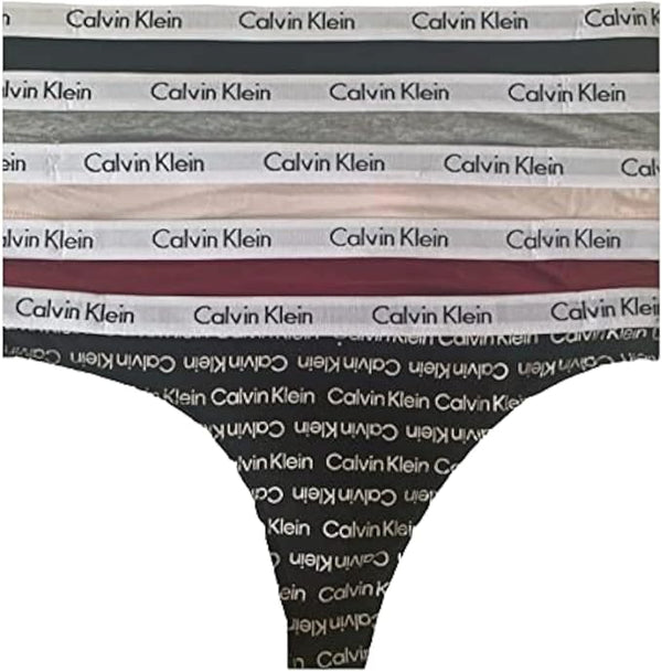 Panty Calvin Klein Pack x5 Negro Estampado