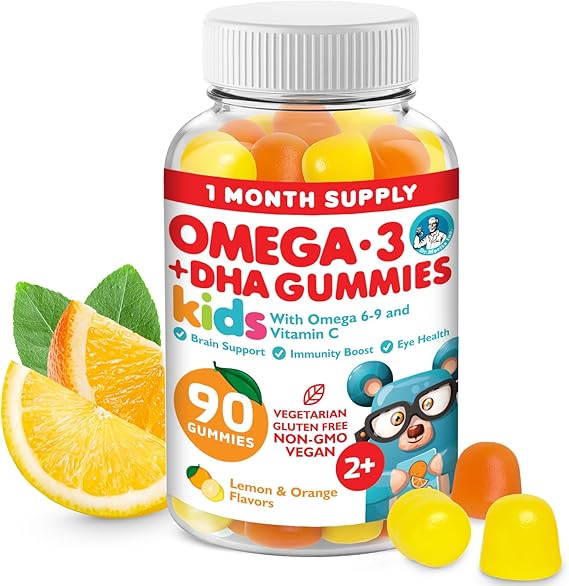 Omega 3 Para Niños Con Omega 6 Y 9 90 Gummies