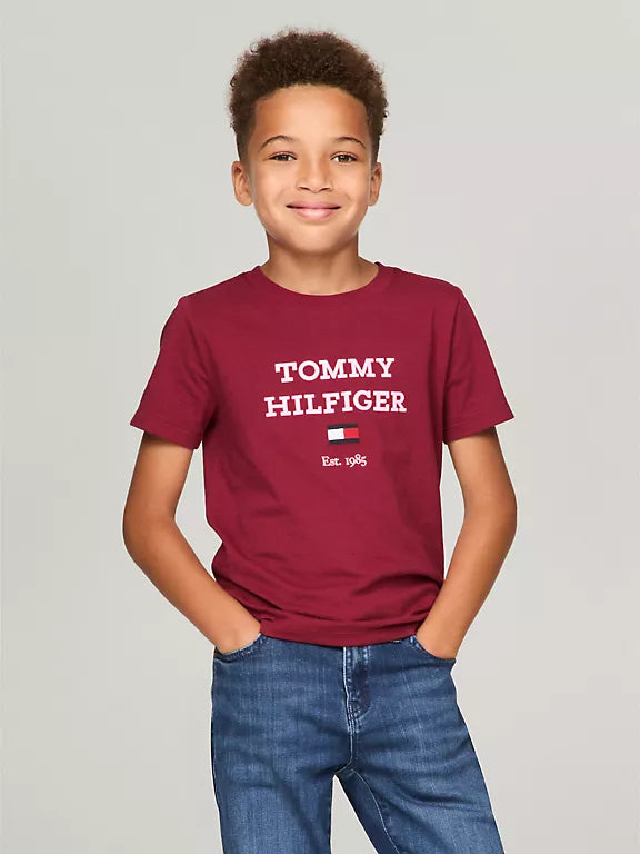 T-shirt Tommy Hilfiger Vino Tinto Kids