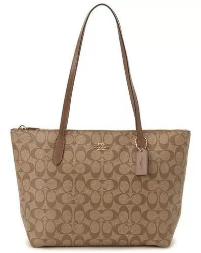 Bolso De Mano Coach Beige