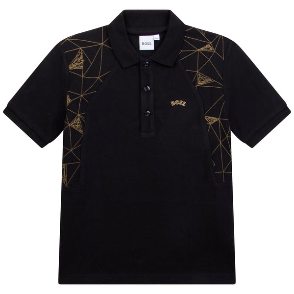 Polo Hugo Boss Negro Kids