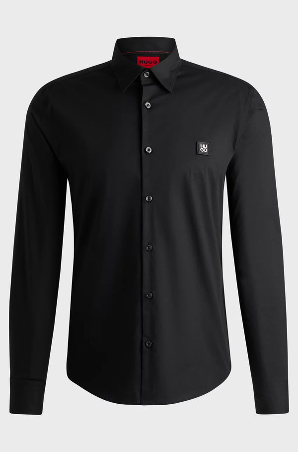 Camisa Manga Hugo Boss Negro