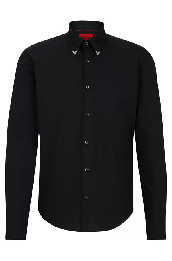 Camisa Manga Hugo Boss Negro