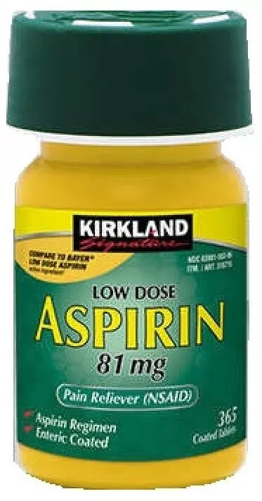 Aspirina Dosis Baja Kirkland 365 Tabletas